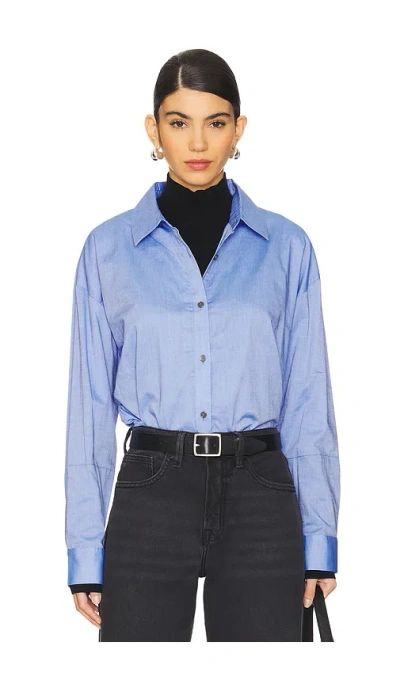 Naadam Cotton Cashmere Mixed Media Two Piece Shirt In Black