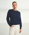 Naadam Cotton Relaxed Crewneck Sweater In Blue