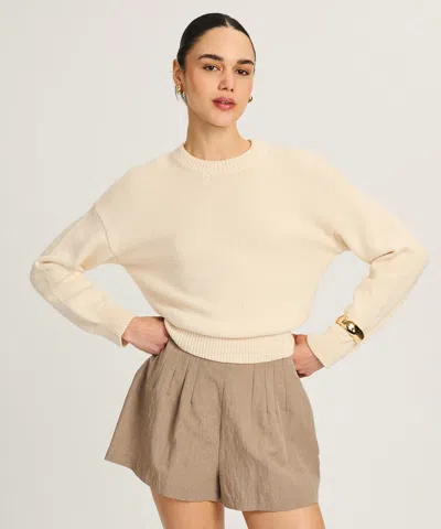 Naadam Cotton Relaxed Crewneck Sweater In Neutral