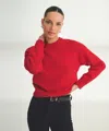 Naadam Cotton Relaxed Crewneck Sweater In Red
