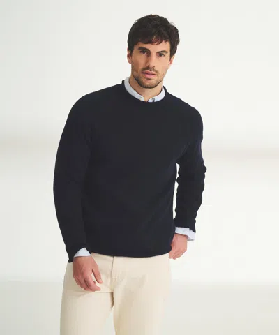 Naadam Cotton Relaxed Rollneck Sweater In Blue