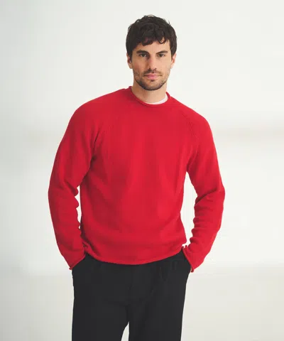 Naadam Cotton Relaxed Rollneck Sweater In Red