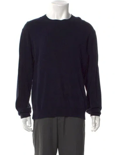 Pre-owned Naadam Crew Neck Long Sleeve Pullover In Blue
