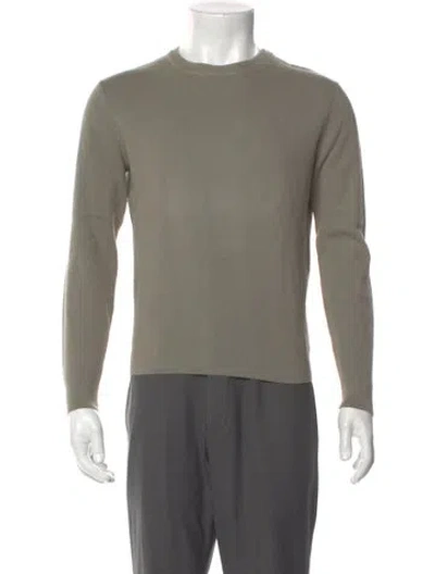 Pre-owned Naadam Crew Neck Long Sleeve Sweatshirt In Green