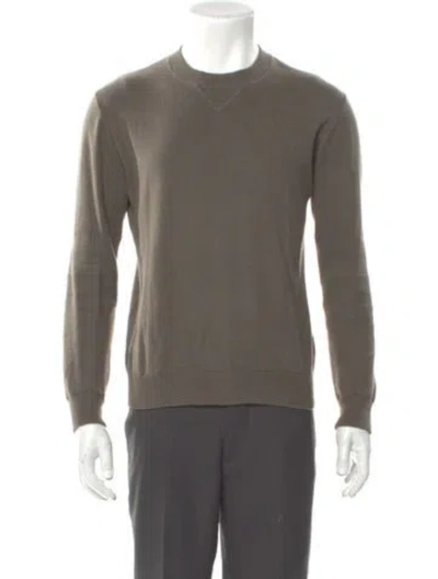 Pre-owned Naadam Crew Neck Long Sleeve Sweatshirt In Green