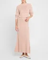 Naadam Crewneck Pointelle-knit Cashmere Sweater In Desert Pink