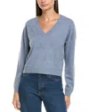 Naadam Cropped Wool & Cashmere-blend Sweater In Blue