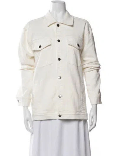 Pre-owned Naadam Denim Jacket In Neutrals