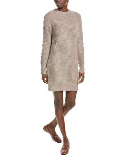 Naadam Cable-knit Wool And Cashmere-blend Mini Dress In Grey