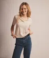 Naadam Fancy Cashmere Short Sleeve Polo In White