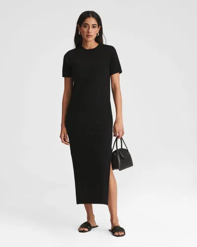 Naadam Fancy Cashmere T-shirt Dress In Navy