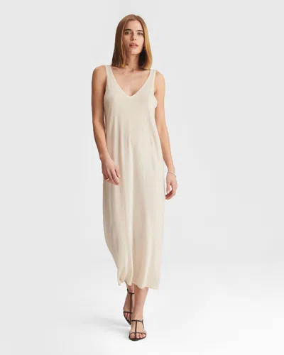 Naadam Fancy Cashmere Tank Dress In White