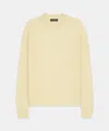 Naadam Featherweight Cashmere Crewneck Sweater In Light Canary Yellow