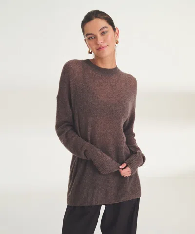 Naadam Featherweight Cashmere Crewneck Sweater In Mocha