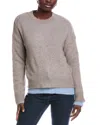 Naadam Featherweight Layered Reversible Cashmere Sweater In Brown