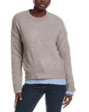 Naadam Featherweight Layered Reversible Cashmere Sweater In Gray