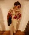 Naadam Italian Luxe Brushed Fair Isle Reversible Cardigan In Multi