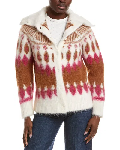 Naadam Italian Luxe Fairisle Alpaca & Wool-blend Cardigan In Pink