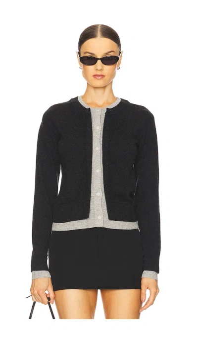 Naadam Layered Cardigan In 烟灰色