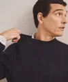 Naadam Lightweight Cashmere Cable Crewneck Sweater In Black