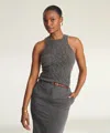 Naadam Lightweight Cashmere Cable Tank In Gray