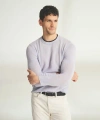 Naadam Lightweight Cashmere Contrast Trim Crewneck Sweater In Blue