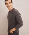 Naadam Lightweight Cashmere Contrast Trim Crewneck Sweater In Brown