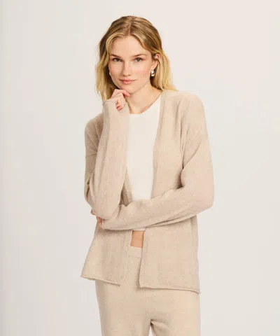 Naadam Lightweight Cashmere Open Front Cardigan In Brown