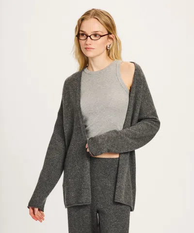 Naadam Lightweight Cashmere Open Front Cardigan In Gray