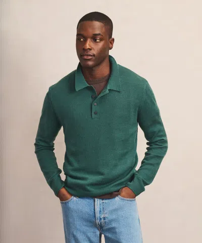 Naadam Lightweight Cashmere Polo In Green