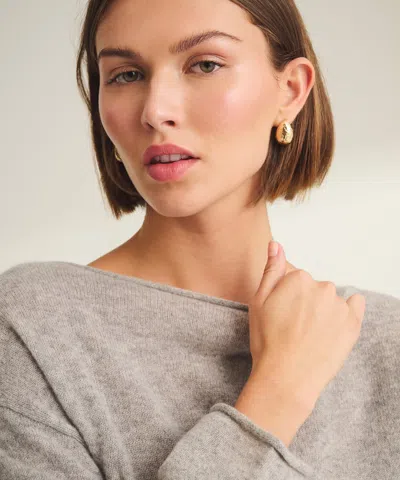 Naadam Lightweight Cashmere Relaxed Boatneck Sweater In Gray