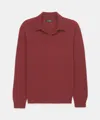 Naadam Lightweight Cashmere Relaxed Polo In Brick Red