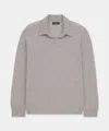 Naadam Lightweight Cashmere Relaxed Polo In Cement