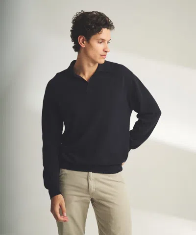Naadam Lightweight Cashmere Relaxed Polo In Navy