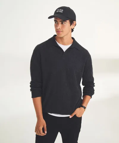 Naadam Lightweight Cashmere Relaxed Polo In Smoke