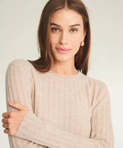 Naadam Lightweight Cashmere Ribbed Sweater In Brown