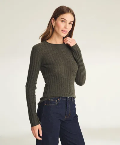 Naadam Lightweight Cashmere Ribbed Sweater In Green