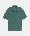 Naadam Lightweight Cashmere Short Sleeve Polo In Agave Green