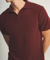 Naadam Lightweight Cashmere Short Sleeve Polo In Clay
