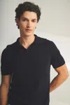 Naadam Lightweight Cashmere Short Sleeve Polo In Navy