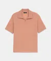 Naadam Lightweight Cashmere Short Sleeve Polo In Rosewood