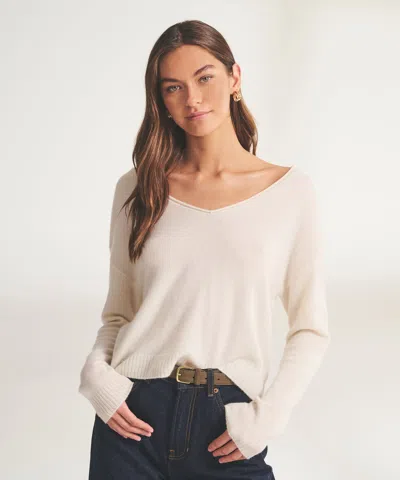 Naadam Lightweight Cashmere V-neck Sweater In Neutral
