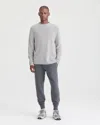 Naadam Lightweight Reversible Cashmere Crewneck In Gray
