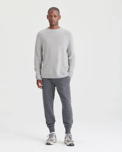 Naadam Lightweight Reversible Cashmere Crewneck In Gray