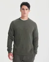 Naadam Lightweight Reversible Cashmere Crewneck In Olive