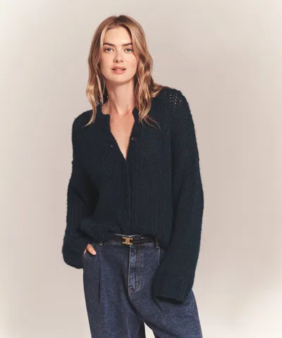 Naadam Lofty Alpaca Cardigan In Blue