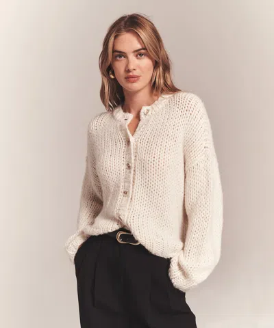 Naadam Lofty Alpaca Cardigan In White