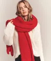 Naadam Lofty Alpaca Scarf In Red