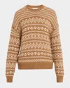 Naadam Lofty Fair Isle Alpaca-wool Sweater In Brown