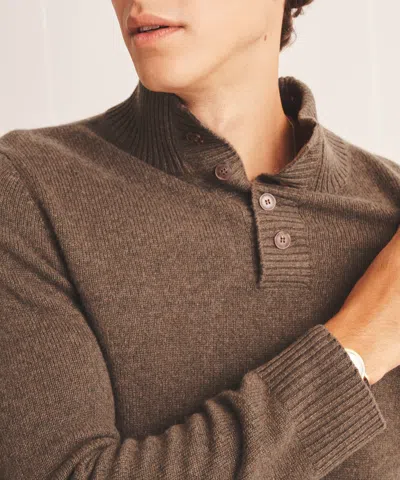 Naadam Luxe Cashmere Button Pullover Sweater In Brown